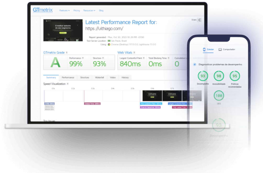 Relatório de desempenho no Google