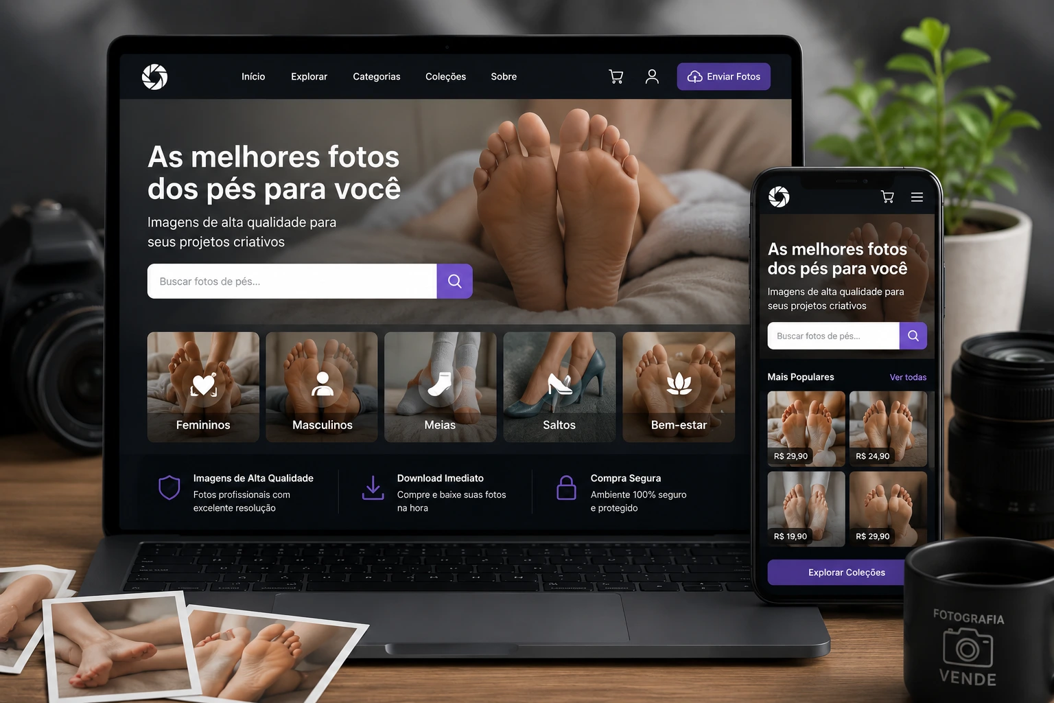 sites para vender fotos com pe